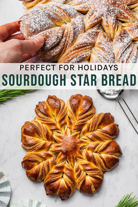 Star Bread, Sourdough Starter Discard Recipe, Preppy Kitchen, Sourdough Starter Recipe, Sourdough Pizza, Sourdough Baking, Sourdough Bread Recipe, Christmas Breakfast, Sourdough Recipes