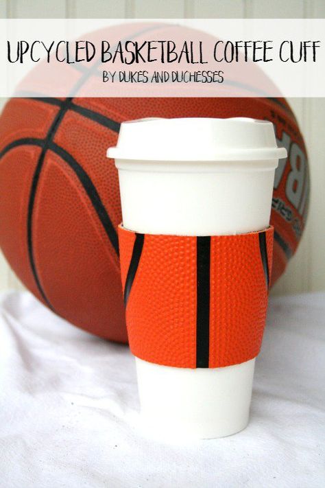 Blogger Thrift Store Challenge! A group of bloggers get sent a random box of thrift store items. See what they create, upcycle and repurpose from donated or cast off items. Basketball Crafts, Snail Craft, Diy Projects For Men, Upcycled Projects, Simple Crafts, Sport Craft, Coffee Sleeve, Upcycle Projects, Upcycled Crafts