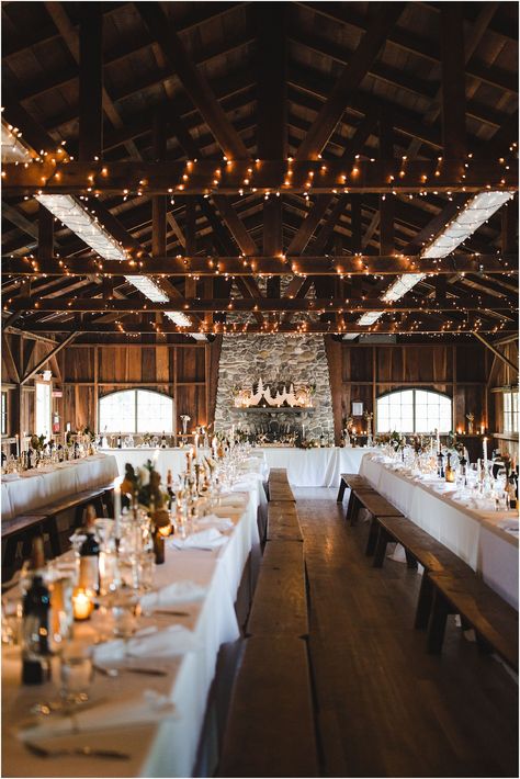 Rustic Wedding Locations, Mountain Lodge Wedding Reception, Ceremony In Front Of Fireplace, Indoor Cabin Wedding, Modern Cabin Wedding, Summer Lodge Wedding, Elegant Camp Wedding, Wedding At A Cabin, Log Cabin Wedding Reception