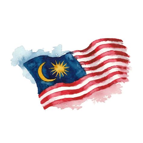 Flag Malaysia Art, Tugu Negara Malaysia Art, Merdeka Malaysia Poster Design, Malaysia Watercolor, Maldivian Flag, Malaysia Illustration, Poster Merdeka, Patriotism Art, Malaysia Poster