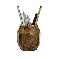 Home Office Accessories For Men, Masculine Desk Decor, Wood Desk Accessories, Desk Accessories For Men, Fancy Desk, Organizer For Makeup, Classroom Bathroom, Pencil Holders For Desk, Wood Pencil Holder