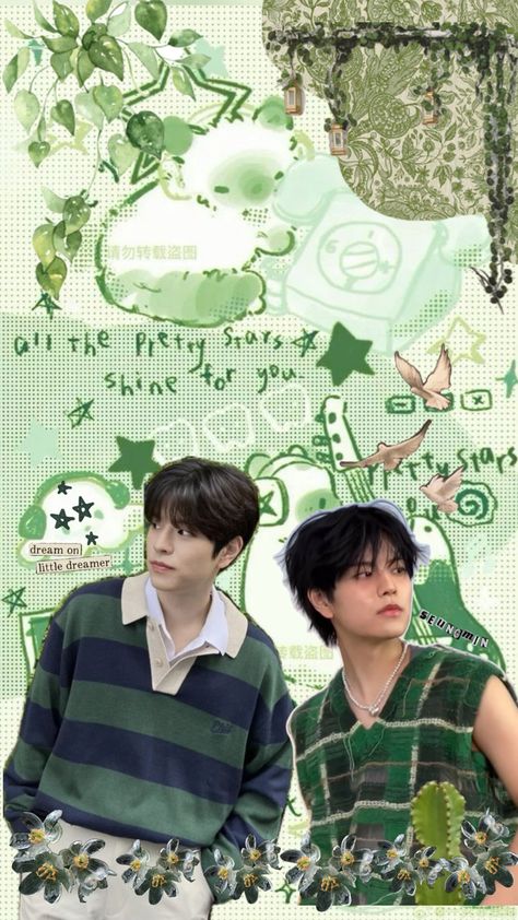 Seungmin Green Wallpaper stray kids Wallpaper Stray Kids, Wallpaper Green, Kim Seungmin, Kids Wallpaper, Green Wallpaper, The Dreamers, Boy Groups, Stray Kids, Green