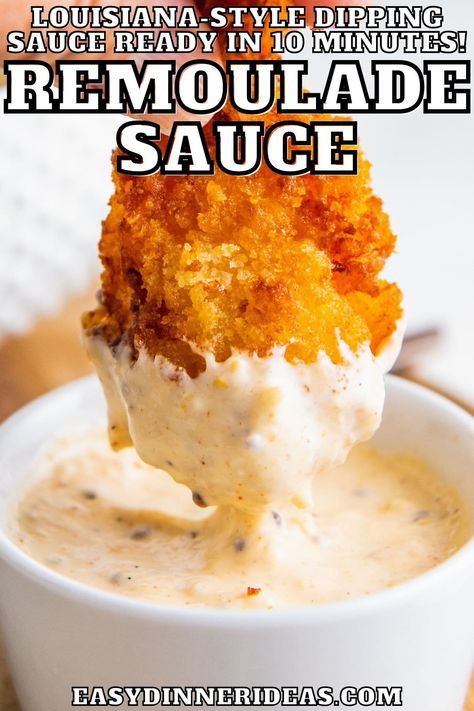 Outback Remoulade Sauce Recipe, Remalaude Sauce Recipe Easy, Homemade Remoulade Sauce, Spicy Remoulade Sauce, Romelaude Sauce Recipes, Sauce For Oysters Dipping, Dipping Sauce Recipes For Vegetables, Louisiana Remoulade Sauce, Ruemalade Sauce