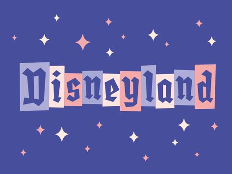 Disneyland by Jonathan Ball | Dribbble | Dribbble Letras Cool, Disneyland Vintage, Disney Illustration, Disney Logo, Retro Disney, Disney Designs, Vintage Disneyland, Art Disney, Disney Aesthetic