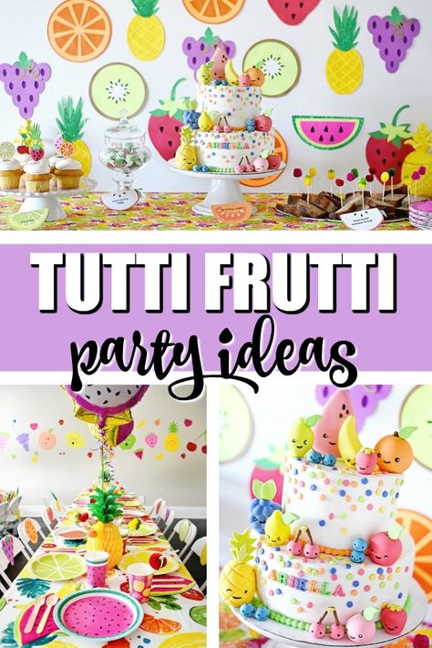 Twotii Fruitii, Twoti Fruiti Birthday Party, Twotti Fruitti, Tutti Fruity Party, Fruity Party, Twotti Fruity, Tutti Frutti Birthday Party, Unique Party Decor, Tutti Frutti Party