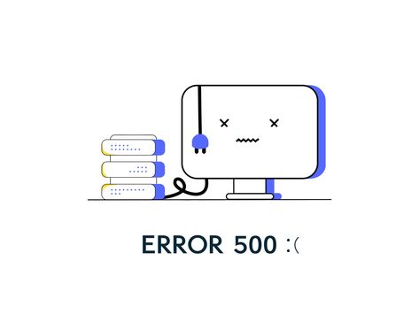 Error 500 by aLi aboLfazli on Dribbble Micro Animation, Friday Illustration, Ui Illustration, Black And White Makeup, Modern Layout, Ui Animation, White Makeup, Purple Fire, Motion Design Animation