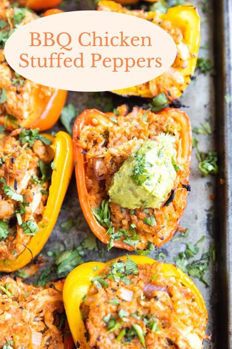 BBQ Chicken Grilled Stuffed Peppers are packed with flavor and great for meal prep! Plus, they're made without grains or dairy! Hawaiian Bbq Sauce, Paleo Lemon Cookies, Steam Chicken Recipe, Grilled Stuffed Peppers, Smoked Chicken Recipes, Gluten Free Bbq, Barbeque Chicken, Chicken Grilled, Hawaiian Bbq