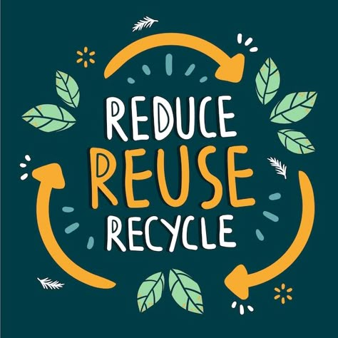 3r Reduce Reuse Recycle, Reduce Reuse Recycle Poster, Recycling Quotes, Thrift Aesthetic, Environmental Posters, Recycle Design, Recycle Logo, Social Life Hacks, Logo Design Set