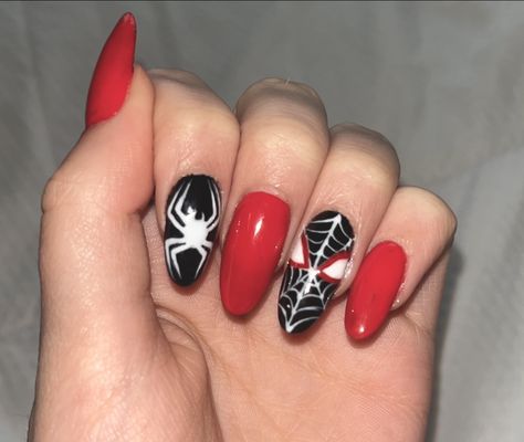 Miles Spiderman, Spiderman Pictures, Spiderman Birthday, Easter Nails, Miles Morales, Stylish Nails, Nails Inspiration, Pretty Nails, Cute Nails