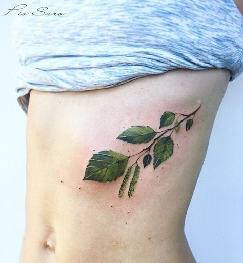 Birch Tree Tattoo, Hanna Tattoo, Birch Tree Tattoos, Tree Tattoo Color, Blatt Tattoos, Botanisches Tattoo, Tree Tattoo Meaning, Tree Branch Tattoo, Tree Tattoo Forearm