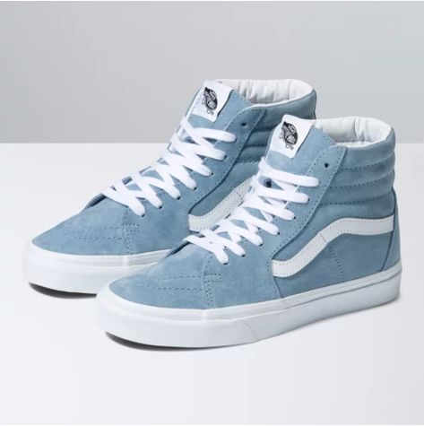 Vans Azul, Vans Aesthetic, Tenis Vans, Blue Vans, Classic Vans, Vans Blue, Vans Sk8 Hi, Aesthetic Shoes, Swag Shoes