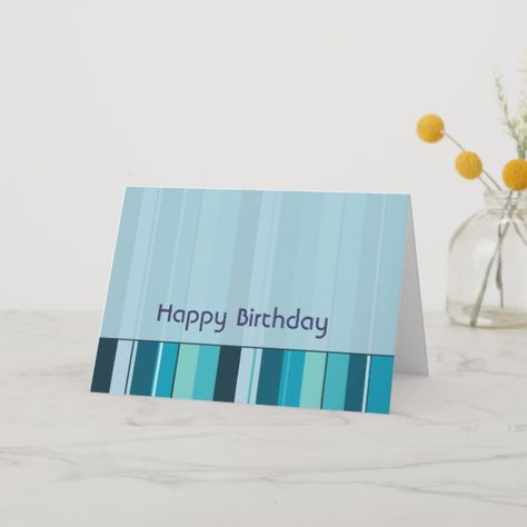 Strip Cards, Male Birthday Cards, Men Cards, Simple Birthday Cards, Homemade Greeting Cards, Homemade Birthday Cards, Male Birthday, Cards Masculine, Men's Cards