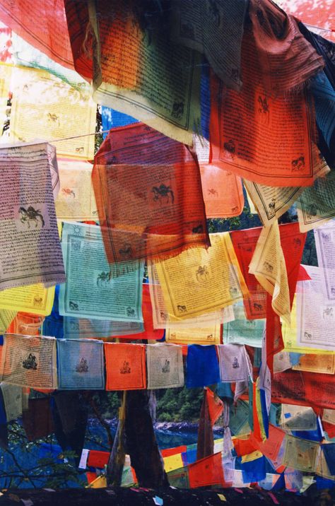 Flags. Tibetan Flags Decor, Tibetan Aesthetic, Flags Aesthetic, Tibetan Flags, Tibetan Prayer Flag, Buddhist Prayer, Nepal Travel, Prayer Flags, Tibetan Buddhism