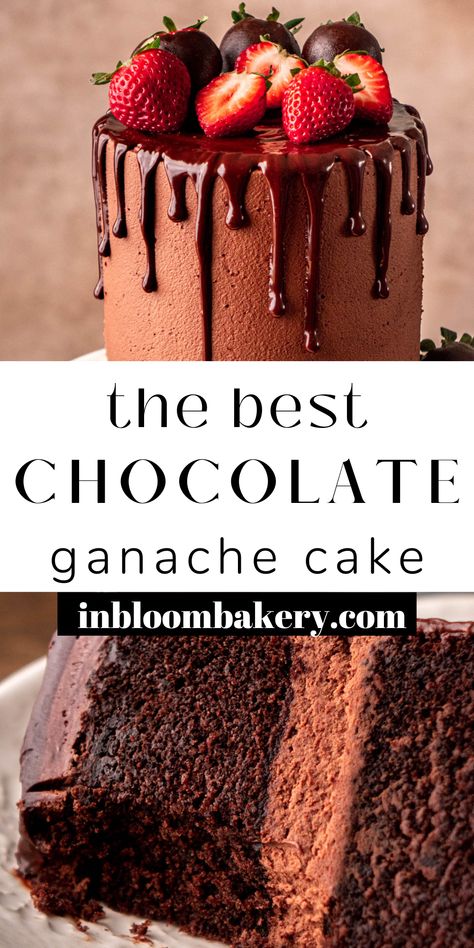 French Silk Chocolate Cake, Butternut Bakery Chocolate Cake, Best Chocolate Cake Design, Chocolate Cake With Whipped Ganache, Ghirardelli Chocolate Cake, Moist Chocolate Ganache Cake, All Chocolate Cake Decorations, Dark Chocolate Truffle Cake, Ganache Pie Recipe