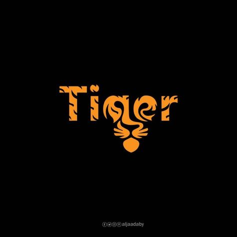 #tiger designed by @aljaadaby (@m.aljaadaby) -- #verbicon, #typogram, #wordplay, #calligram, #logoinspiration, #VisualWords, #VisualSemantic, #pictoword, #Semantictypography Geometric Logo Inspiration, Typography Logo Inspiration, Tiger Logo, Tiger Design, Geometric Logo, Fitness Logo, Word Design, Professional Logo Design, Logo Business