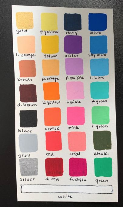 Marker Swatches, Posca Markers, Posca Marker, Pinterest Room Decor, Art Materials, Markers, Bullet Journal, Tattoos, Color