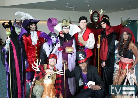 Behold the Disney Villains! Disney Villains Group Halloween Costumes, Disney Villans Outfits, Disney Villain Group Costume, Cute Disney Villains, Disney Villans Halloween Costumes, Famous Villains Costumes, Disney Villain Costumes Group, Disney Villan Costume, Villians Costumes