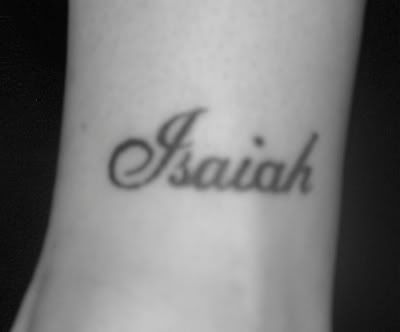 Baby boys name, Isaiah Johann Josiah Tattoo Name, Isaiah Name Tattoo, Isaiah Tattoo, Isaiah Quotes, Isaiah Name, Graffiti Names, Future Son, Cursive Tattoos, Red Ink Tattoos