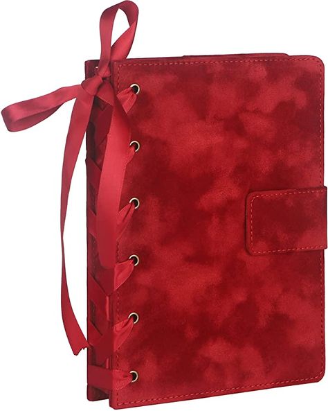 Amazon.com : SuperBowell A5 Velvet Journal Notebook,Hardcover Lined Journal,Magnet Closure,Gold Foil Edges,100gsm Thick Paper,Perfect Journal For Women,5.9"X8.58",256 Pages(Red) : Office Products Budget Notebook, Notebook Hardcover, Red Office, Writing Journals, Luxury Pens, Lined Journal, A5 Notebook, Journal Cover, Journal Covers