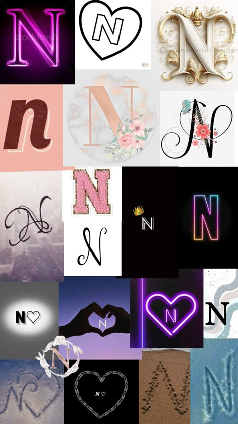 A wallpaper for the letter N Letter N Wallpaper, N Wallpaper Letter Aesthetic, Sweet Quotes For Boyfriend, A Wallpaper Letter Love, Best Friend Letters, N Wallpaper, M Letter Images, A Letter Wallpaper, Happy Birthday Drawings