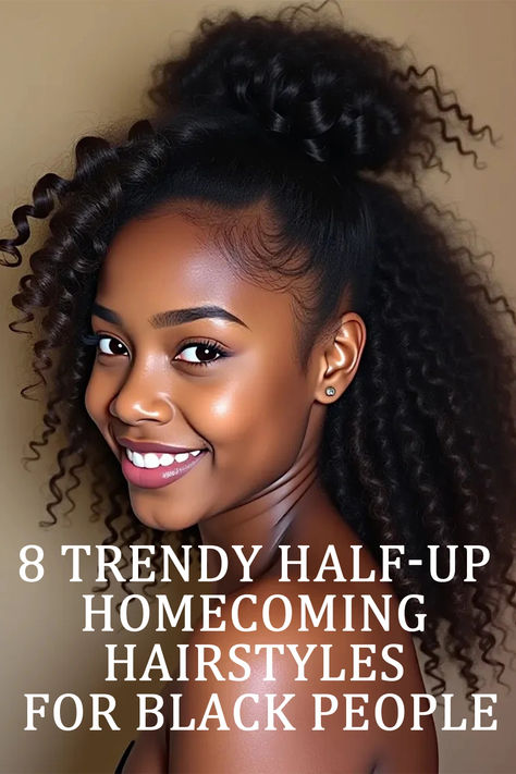 8 Trendy Half-Up Homecoming Hairstyles for Black People Hairstyles For Black People, Got Braids, Braids Curls, Middle School Dance, Black Hairstyle, Wig Install, Quick Weave Hairstyles, Makeup Tricks, Quick Weave