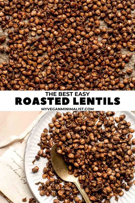 Crispy Lentils With Walnuts And Zaatar, Crispy Lentils Recipe, Roasted Lentils Snack, Crunchy Lentils, Lentil Crisps, Minimalist Recipes, Baked Lentils, Crispy Lentils, Vegetarian Beans