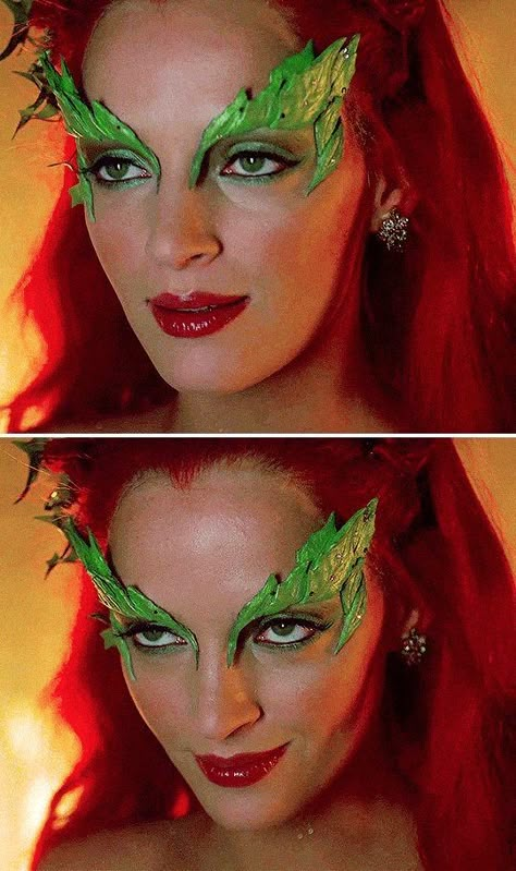 Poison Ivy Movie, Uma Thurman Poison Ivy, Poison Ivy Makeup, Poison Ivy Halloween Costume, Poison Ivy Comic, Red Hair Halloween Costumes, Ivy Cosplay, Character Customization, Ivy Costume