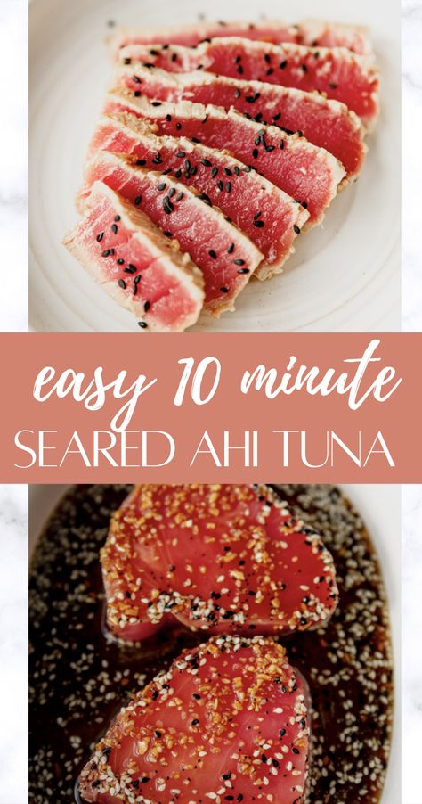 Seared Ahi Tuna Recipe, Seared Tuna Recipe, Fresh Tuna Recipes, Ahi Tuna Steak Recipe, Ahi Tuna Recipe, Seared Tuna Steaks, Tuna Dishes, Seared Ahi Tuna, Ahi Tuna Steak