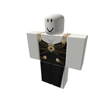 Black And Gold Outfit, Blocksburg Outfit Codes￼, Code Clothing, Pic Code, Imvu Outfits Ideas Cute, Roblox Guy, Black Hair Roblox, Chanel Outfit, Aesthetic Roblox Royale High Outfits