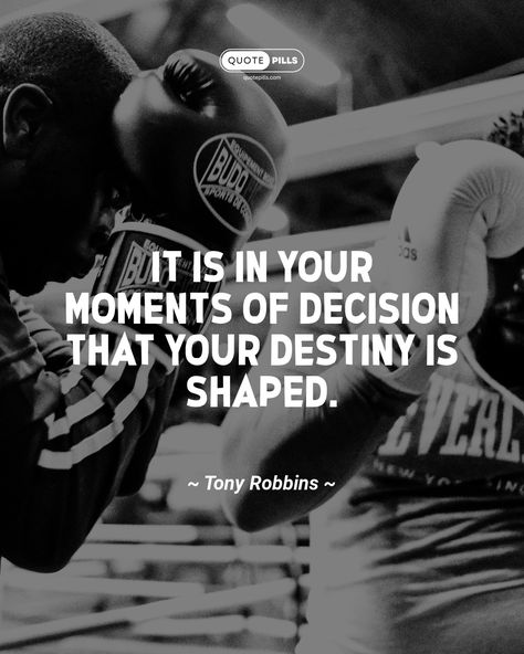 “It is in your moments of decision that your destiny is shaped.” ~ Tony Robbins ~ This quote reminds us that the choices we make in life, big or small, have a profound impact on our future. It's a powerful reminder to be mindful of our decisions, to weigh the consequences carefully, and to always strive to make choices that are aligned with our values and aspirations. #wisdom #reflection #choice Choices Have Consequences, Our Values, Motivational Thoughts, Our Future, Tony Robbins, Great Quotes, Destiny, Mindfulness, In This Moment