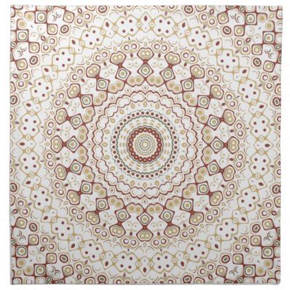 Boho Napkins, Dinner Party Decor, White Mandala, Printed Tile, Cocktail Dinner, Custom Tiles, Brown And Beige, Cloth Napkin, Chic Home Decor