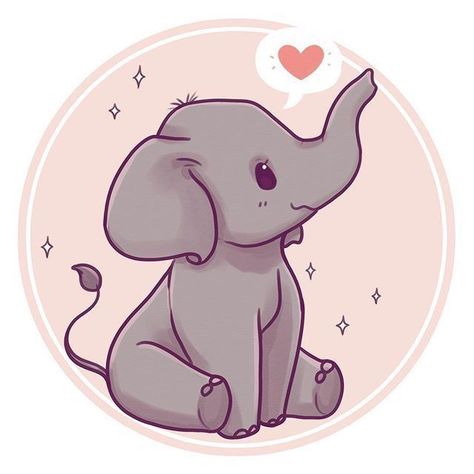 Naomi Lord, Asian Elephants, Elephant Drawing, Cute Kawaii Animals, Cute Animal Drawings Kawaii, Cute Kawaii Drawings, Anime Animals, Kawaii Animals, Cute Elephant