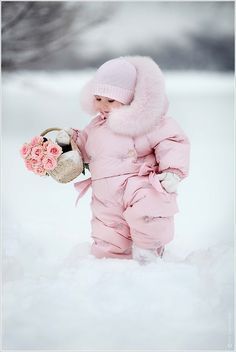 ♥ Pink Snow, Foto Baby, Baby Cold, Little People, Baby Pictures, Future Baby, Baby Fever, Baby Photography, Baby Photos