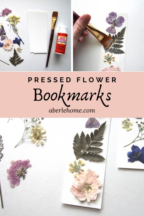 Pressed Flower Bookmarks, Pressed Flowers Diy, Flower Bookmarks, Dried Flowers Diy, Pressed Flower Crafts, Simple Craft, Flower Bookmark, Dried And Pressed Flowers, Work Diy