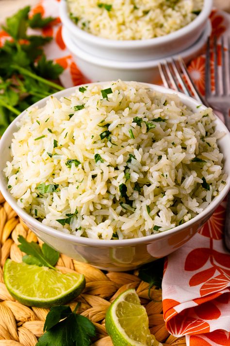 Instant Pot Coconut Lime Rice - A Southern Soul Coconut Lime Rice, Side Dishes For Salmon, A Southern Soul, Cilantro Rice, Perfect Rice, Lime Rice, America's Test Kitchen Recipes, Cilantro Lime Rice, Rice Pilaf