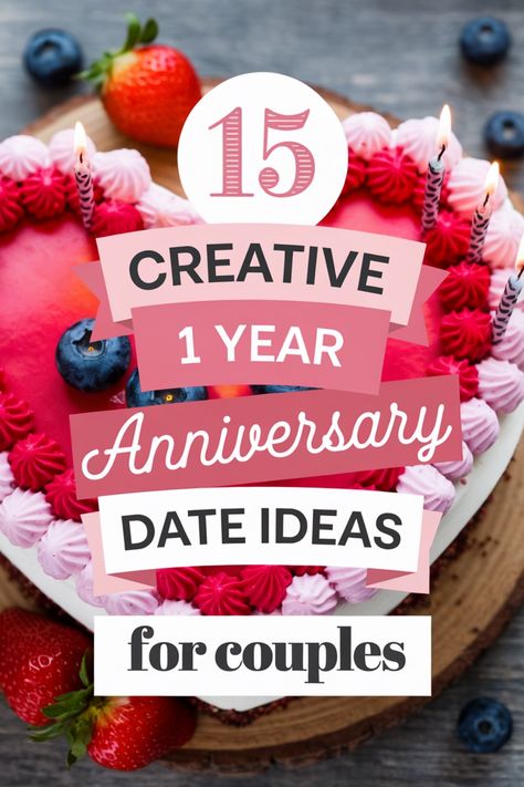 Celebrating your 1-year anniversary as a couple? Looking for some creative date ideas to make the day special? Explore these 15 unique and memorable ways to mark this milestone together. From romantic picnic setups to adventurous outdoor activities, there's something for every couple to enjoy. Make your anniversary date unforgettable with these fun and thoughtful suggestions. Whether you prefer a cozy night in or an exciting day out, these ideas will help you create lasting memories with your pa One Year Anniversary Activities, 1 Year Anniversary Ideas Activities, Things To Do On Anniversary, Date Ideas For Anniversary, One Year Anniversary Date Ideas, 1 Year Anniversary Date Ideas, Quick Date Ideas, Cute Anniversary Ideas, Anniversary Date Ideas