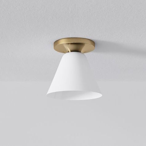 Modern Flush Mount Lighting | West Elm Modern Flush Mount Lighting, Mini Milk, Modern Flush Mount, Flush Mount Lights, Metal Canopy, Primary Bedroom, Room Update, Modern Ceiling, Modern Ceiling Light