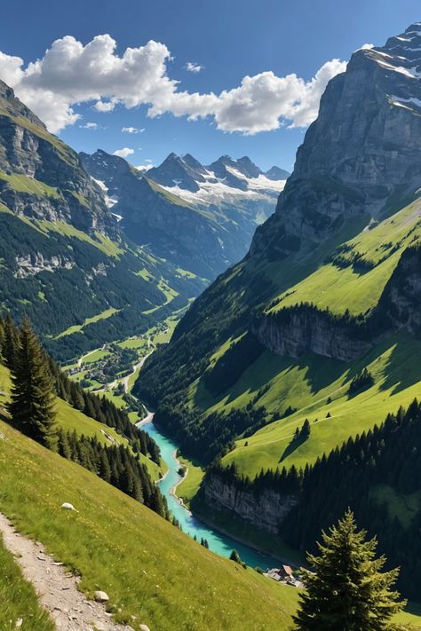 Unveiling the Glarus Alps 🏔️: Adventure, Beauty, and Hidden Gems French Alps Aesthetic, Alps Travel, Alpine Village, Mountain Landscapes, Art Concepts, Majestic Mountains, Conceptual Illustration, Pretty Landscapes, Beautiful Sites