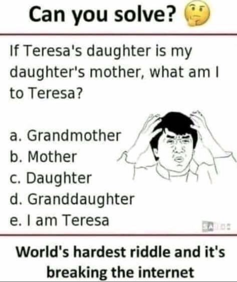 Riddles To Ask Your Friends, Teresa Riddle, Good Truth Or Dares, Funny Riddles With Answers, Logic And Critical Thinking, Hard Riddles, Funny Status Quotes, Tricky Riddles, Funny Riddles