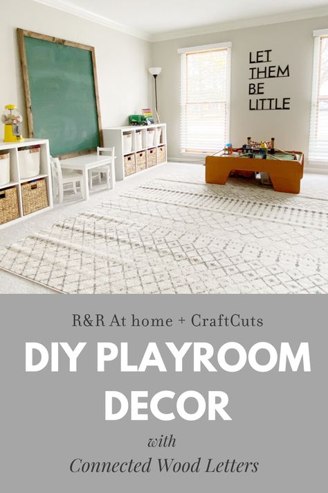 Diy Playroom Decor, Diy Playroom, Basement Playroom, Boys Playroom, Letter Wall Decor, Girls Playroom, Toddler Playroom, Playroom Wall Decor, Playroom Storage