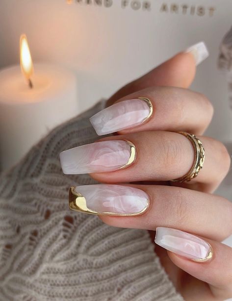 Just published! Our list of the trendiest winter 2023 nails to help inspire your next manicure! These are the cute aesthetic gel and acrylic nail inspo & nail art design ideas for your November nails and december nails! #nailart #nails Winter Nails 2023, Nails 2023 Trends, Velvet Nails, Prom Nail, Golden Nails, Milky Nails, Nude Nail Designs, 2023 Trends, Nails 2023