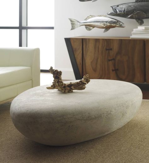 River Stone Coffee Table, Outdoor Stone Coffee Table, 2023 Coffee Table, Rock Coffee Table, House Additions, Fish Wall Decor, Stone Coffee Table, Modern Tops, Large Coffee Tables