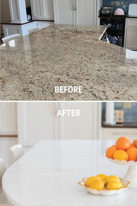 Painted Granite Countertops, Countertop Decor Kitchen, Paint Granite, Quotes About Dads, Painting Kitchen Countertops, Marble Granite Countertops, Brown Granite Countertops, Granite Bathroom Countertops, Countertop Makeover