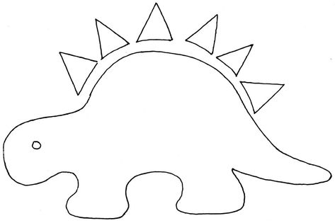 dino-template-4 | Geological Society of London blog Dinosaur Cut Outs, Dinosaur Template, Fern Pillow, Sunflower Room, Cartoon Template, Soft Toy Patterns, Handmade Plushies, Dinosaur Crafts, Baby Sewing Projects