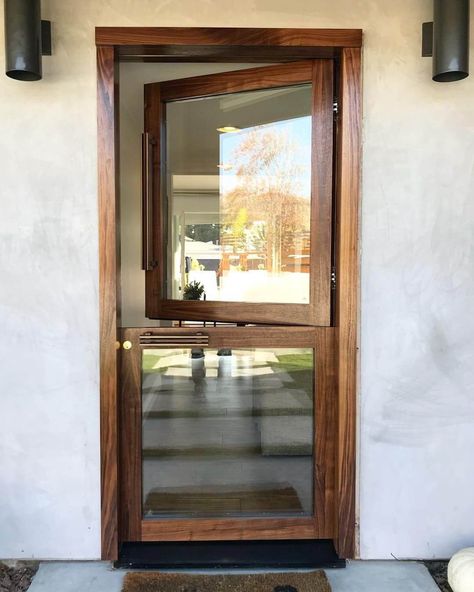 Some Best Dutch Doors Designs That You Can Check Out For Your Home | Architecture Ideas Modern Glass Front Door, Modern Dutch Door, Glass Front Door Ideas, Dutch Door Ideas, Under The Stairs Ideas, Dutch Door Interior, Dutch Doors Exterior, French Doors Bedroom, Front Door Ideas