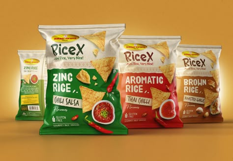 Chips Packaging Design Creative, Mushroom Packaging Design, Peanut Butter Label Design, Butter Label Design, Mexican Branding, Chips Packaging Design, Snack Packaging Design, Packaging Design Illustration, Rice Chips