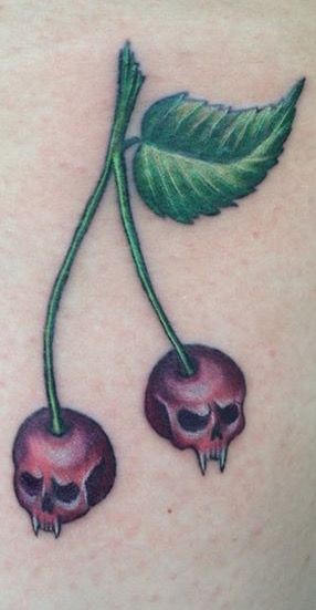 Cherry Skull Tattoo Design, Cherry Skull Tattoo, Cherry Skulls, Ankh Tattoo, Cherry Tattoo, Cherry Tattoos, Intricate Tattoo, Skull Tattoo Design, Skull Tattoos