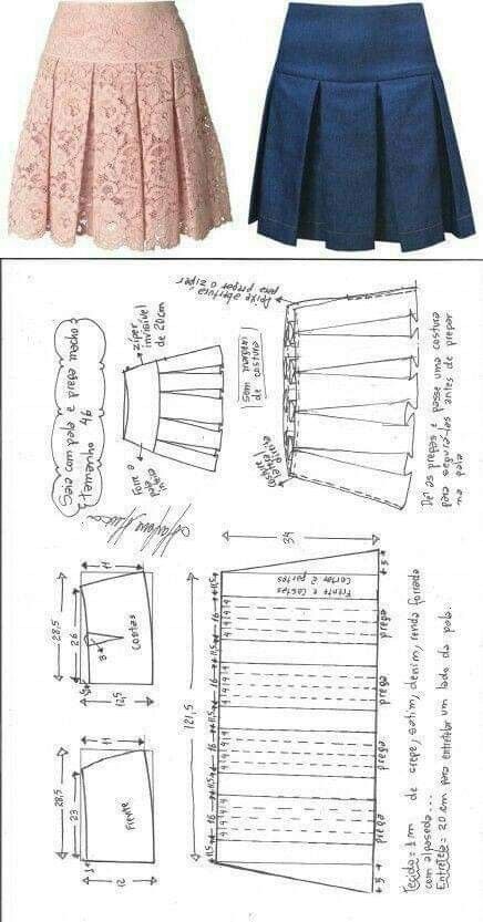 Pleated Skirt Pattern, Pola Rok, Projek Menjahit, Skirt Diy, Diy Skirt, Skirt Patterns Sewing, Sewing Skirts, Diy Sewing Clothes, Clothes Sewing Patterns