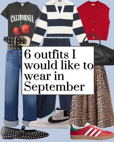 Fashion Archives - WearsMyMoney Warm September Outfits, Polka Dot Sweater Outfit, Outfits For September, Leopard Trousers, Apple Picking Outfit, September Outfits, September Fashion, Red Loafers, Polka Dot Sweater