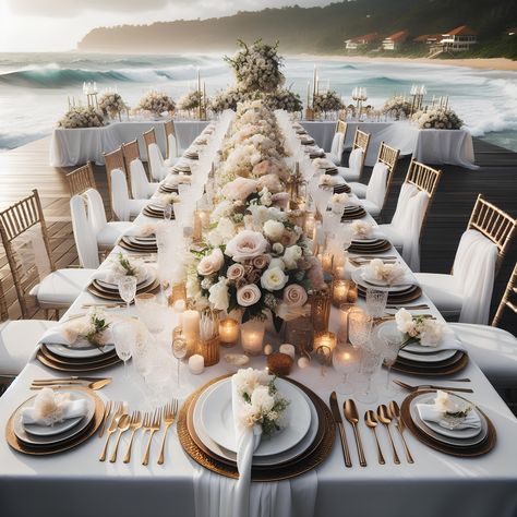 Say ‘I do’ with the most breathtaking ocean backdrop! 🌊✨ This luxurious beachfront wedding setup is adorned with soft florals, elegant candlelight, and a stunning tablescape. The perfect inspiration for a dreamy coastal wedding! #BeachWedding #OceanfrontEvent #LuxuryWeddings #CoastalBride #SeasideCeremony #ElegantTablescape #WeddingDecorInspo #BeachfrontReception #SeasideElegance #LuxuryEventPlanner #BeachsideLuxury #ChicCoastalStyle #DreamyBeachVibes
#OceanfrontVenue #TablescapeDesign #GoldenHourEvent #BeachsideSoirée #LuxuryTablescape Luxury Beach Wedding, Ocean Backdrop, Beachfront Wedding, Oceanfront Wedding, Wedding Setup, Beach Wedding Reception, Coastal Elegance, Coastal Wedding, Beach Wedding